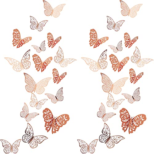 image for Bememo 72 Pieces 3D Butterfly Wall Decals Sticker Wall Decal Decor Art