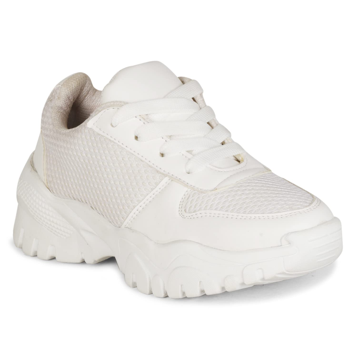 Denill Women Lace Up Sports Walking Running Shoes UK- 8 White (B09PRLQG1V) Amazon Price History, Amazon Price Tracker