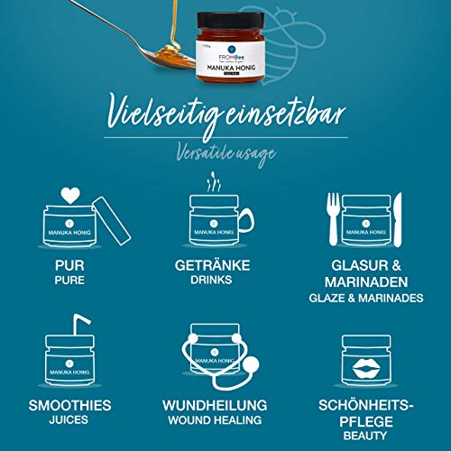 Frombee Manuka Honing MGO 400+ – Manuka-honing in een glas uit Nieuw-Zeeland – 100% natuurlijk en pure honing – puur van… - Image 3