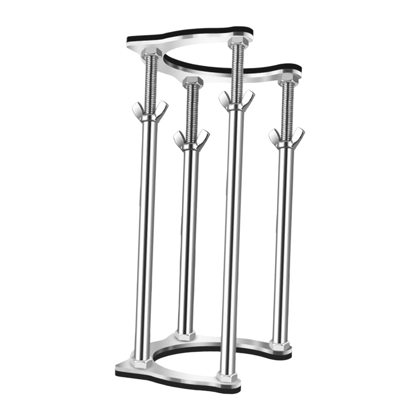 perfk Supporto Regolabile sottolavello Resistente per Accessori per WC, Installazione Rapida con 4 aste in Acciaio, Diametro Interno 6 cm, da 53 Cm a 63 Cm