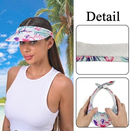 Image of Sun Visor Hats Women Wide Brim Adjustable Clip On Visors Beach Men Hat