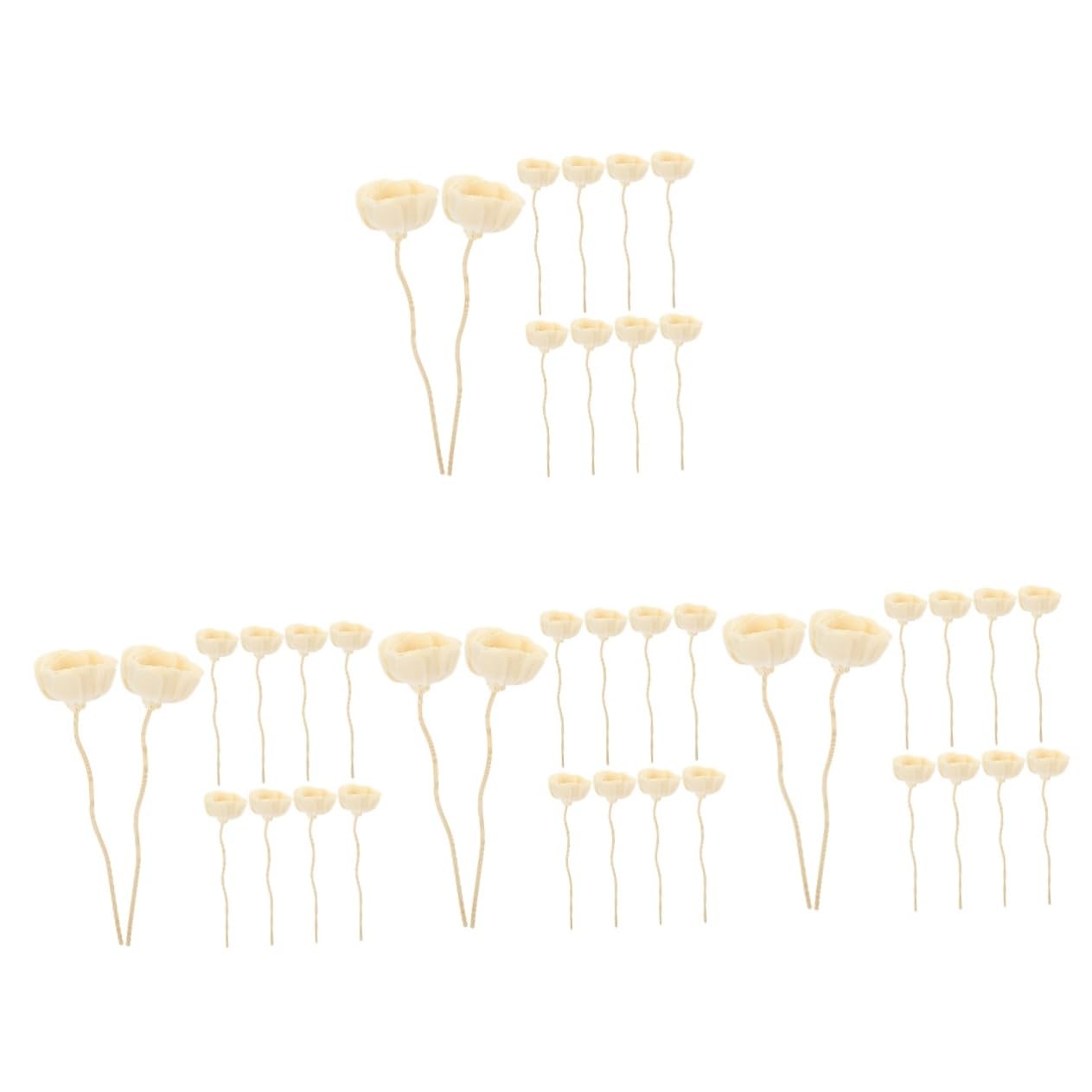 GLEAVI 40stücke Duftdiffusor Stäbchen Aromatische Nachfüllungen Für Ätherische Öle Dekorative Blüten-Designs Für Spa Küche Schlafzimmer Und