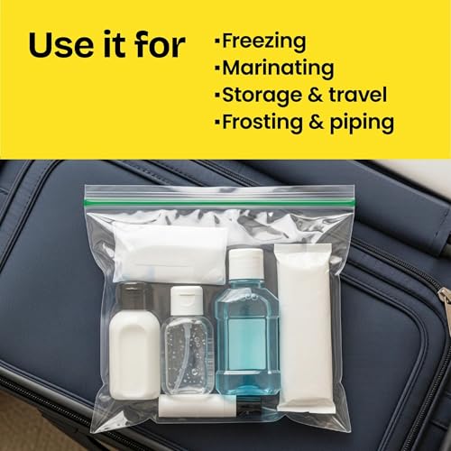 Image of Glad Zipper Freezer Storage Plastic Bags, Gallon, set of 4 x 40 bags -Package May Vary