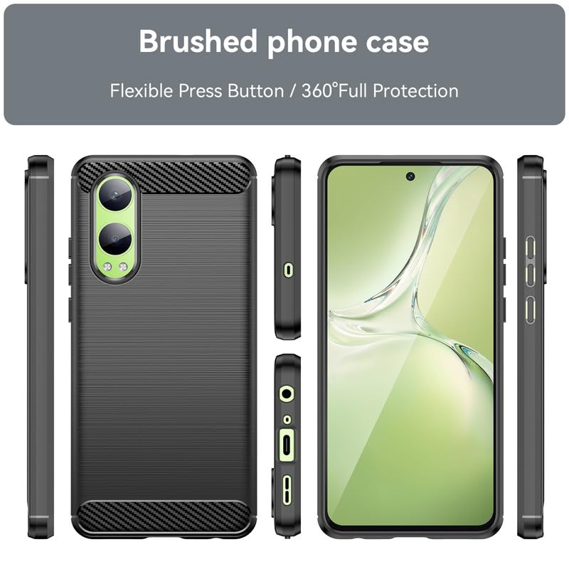 Image of Hybrid Carbon Fiber Back Case for OnePlus Nord CE 4 Lite (Black)