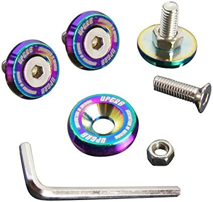 Upgr8 U8201-1011 Aluminum 10mm 4 Pieces Fender Washer Kit (Neo Chrome) by UPGR8