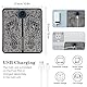 Herzberg, Tapis Pieds Électrique, Technologie EMS Avancée, Écran LED, 8 Modes de Massage, 19 Niveaux d’Intensité, Chargement USB, Arrêt Automatique Noir, 27,6 cm x 31,5 cm