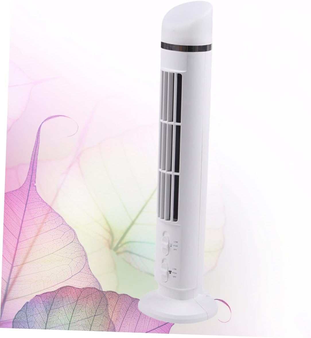 Mini Cooling Fan with Led Light Usb Quiet Tower Desk Fan for Bladeless Design for Families Elderly Efficient Air Circulation