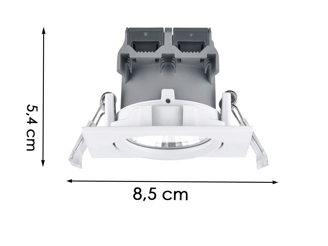 Trio Leuchten Pamir 650410331 - Set di 3 faretti LED da incasso, in metallo bianco opaco, con 3 LED da 5,5 Watt