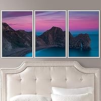 3 Piece Framed Canvas Wall Art Gradient Canvas Prints Home Artwork Decoration for Living Room,Bedroom - 16
