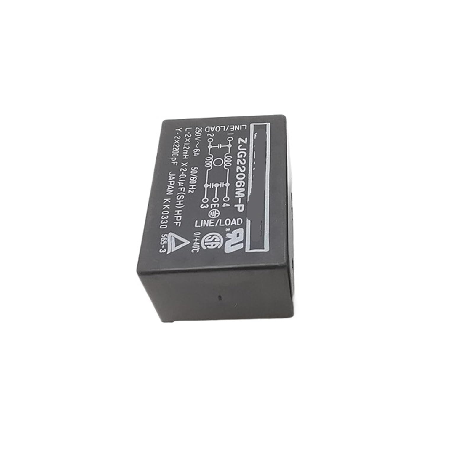 Broche à souder PCB intégrée pour filtre d'alimentation 6A ZJG2206M-P