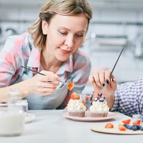 Aster 15 pincéis de decoração de bolo, kit de pincéis de pintura de bolo, pincéis de pintura de alim