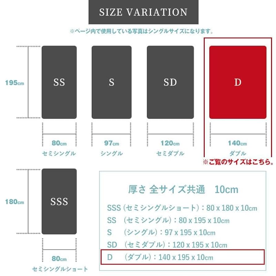 Amazon｜高反発 マットレス ダブル 三つ折り 3つ折り 厚さ10cm
