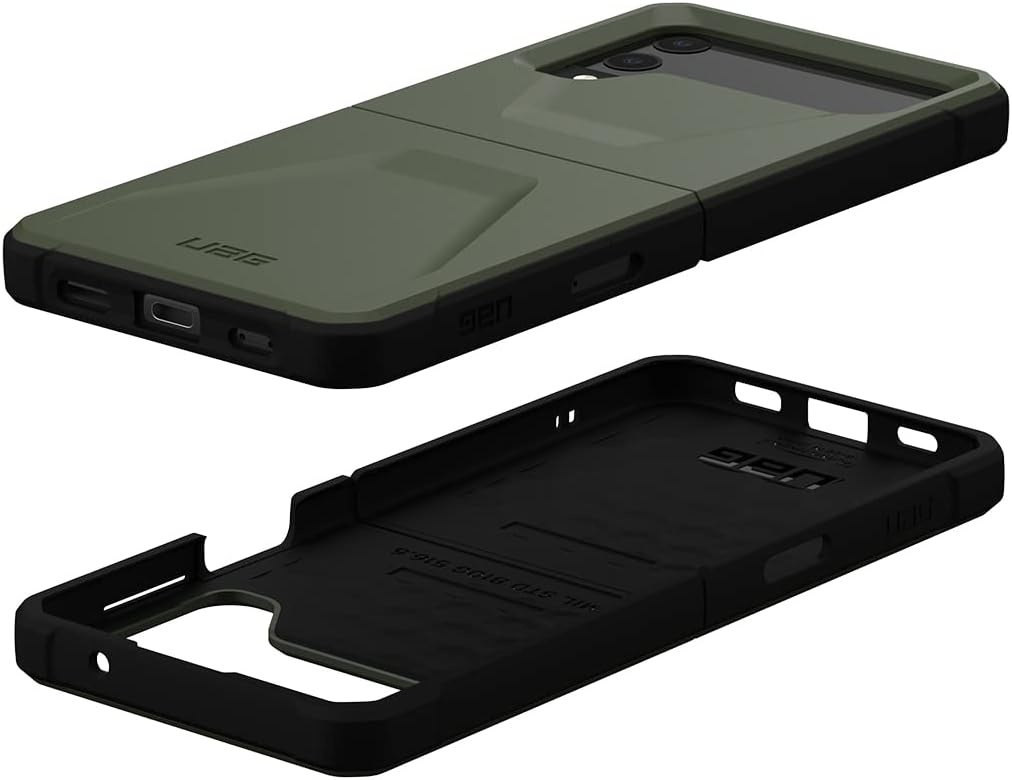 URBAN ARMOR GEAR UAG-GLXZFLP4-C-OL Galaxy Z Flip 4 Shockproof Case, Olive Green
