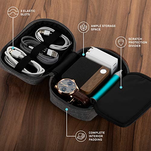 UT Wire Bolso para gadgets – Bolsa organizadora de viagem com três dobras com estofamento grosso par