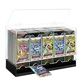 VERSSURE 5-Slot Booster Pack Dispenser with Non-Slip Base,Acrylic Card Pack Dispenser Fits 200 Booster Packs for Dispensing,Card Holders Storage Case for Trading Card and Sports Card Packs