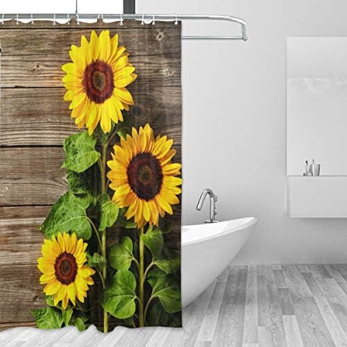 ALAZA Shower Curtain, Turquoise Blue Plaid Bathroom Waterproof Polyester Curtains Accessories With Hooks For Home Decorative (153cm x 183cm)