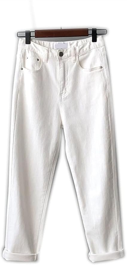 CDDKJDS Jeans Pantaloni Donne Gamba Dritta Casual Jeans Allentati Jeans  Bianchi (Color : White, Size : XL) : Amazon.it: Abbigliamento