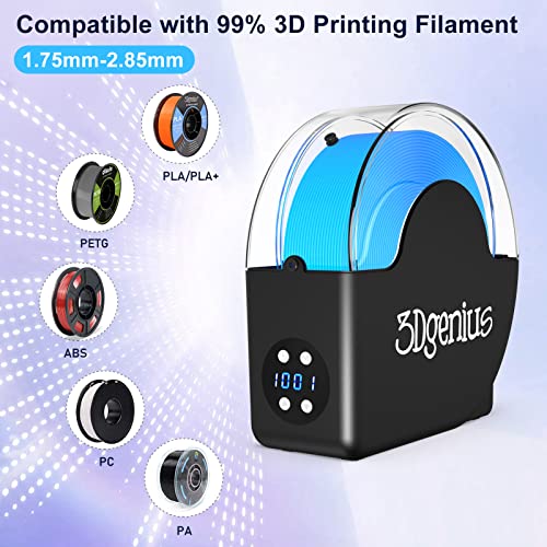 Secador de Filamento 3Dgenius para Impresoras 3D - Calentamiento Surround 360° con Ventilador, Compatible con Filamentos de 1.75mm Nylon, ABS, PETG y PLA. - Fernando Cortés