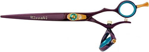 Miniatura 2 de Kissaki Tijeras para el cabello Gokatana 7.0 pulgadas doble giratorio negro cereza B titanio tijeras de corte de pelo