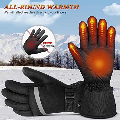 Winter Rechargeable Motorcycle Heated Gloves: Snow Work Thermal Heating Gloves for Man Woman - Touch Screen Windproof… - Image 3
