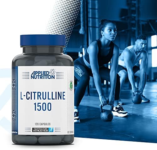 Applied Nutrition L-Citrulline 1500-1500mg L Citrulline Per Serving, Citrulline Capsules for Muscle Pump, Muscle Recovery Supplement, Increases Levels of L-Arginine and Nitric Oxide - 60 Servings