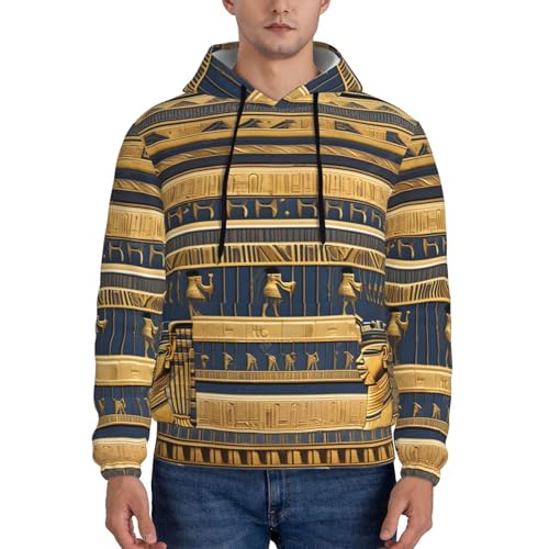 ZQYTGFDC Sweat à capuche léger à imprimé intégral pour homme, Noir , XXL – vue 2