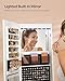 SONGMICS LED Jewelry Cabinet Standing, Lockable Armoire With Full-Length Mirror and Adjustable Lights, Space-Saving Organizer, Christmas Gifts for Women, Gift Idea, Cloud White UJJC008W01