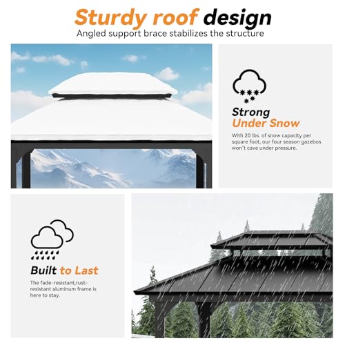 Modern Shade Outdoor Living Spaces ALLGAZEBO1 Modern Shade Grill Gazebo 6' X 8' thumb #1