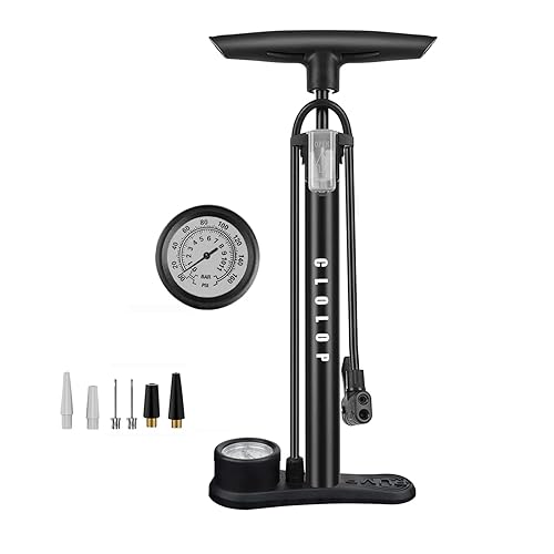 CLOLOP Bike Floor Pump with Gauge,Bike Air Pump Tire Pump