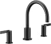 Moen T6223BL CIA Collection 2-Handle High-Arc Deck Mount Roman Tub Faucet Trim Kit, Valve Required, Matte Black with Optional Brushed Gold Accents