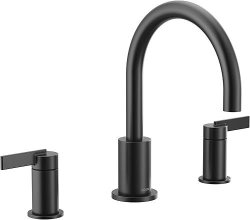 Miniatura 5 de Moen T6223BG CIA Collection - Kit de moldura de grifo de bañera romana de arco alto de 2 manijas, requiere válvula, oro cepillado