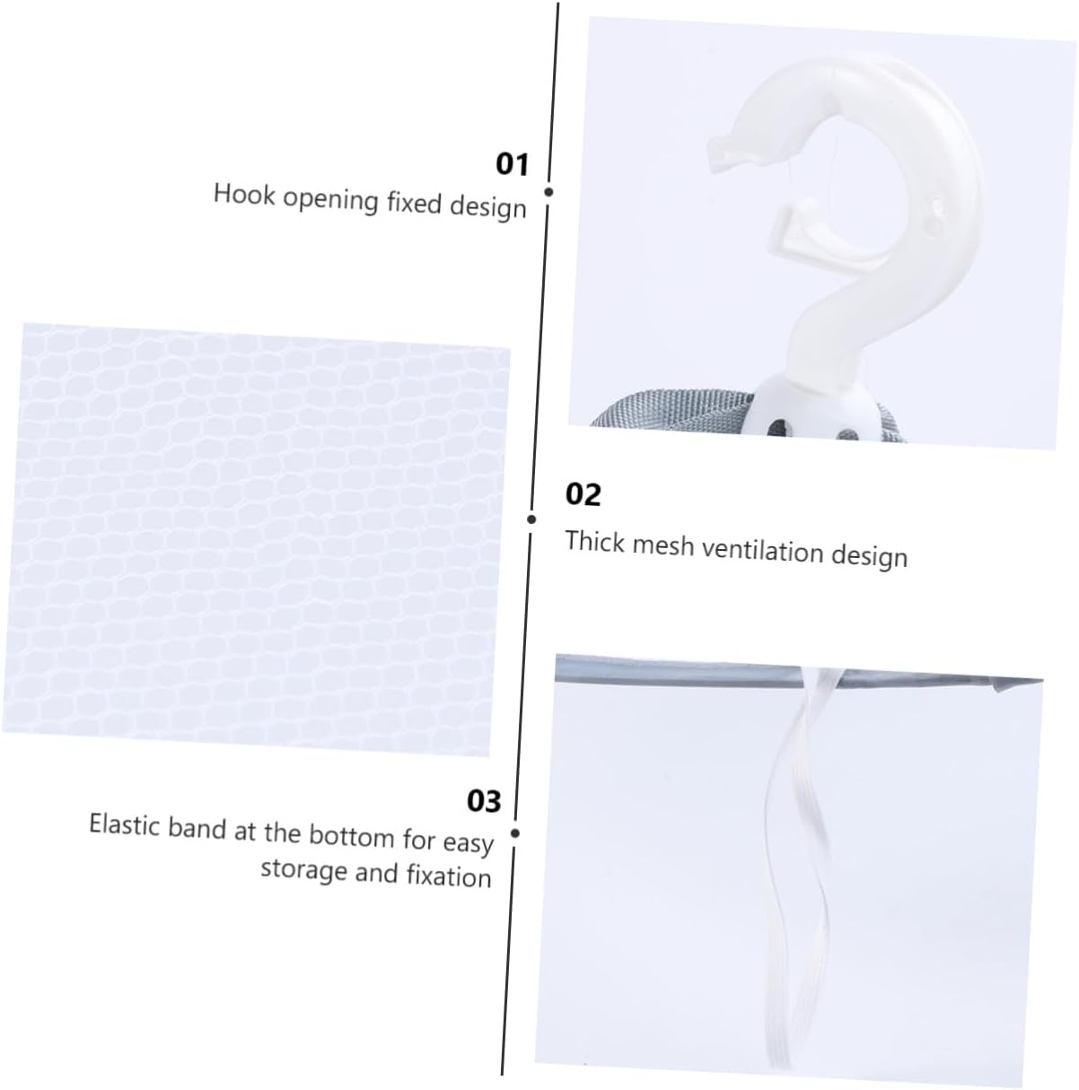 3pcs Clothes Drying Basket Hanging Net for Sweaters Socks, Stackable Mesh Laundry Storage Organizer for Home Use