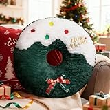 Cyditan Christmas Wreath Throw Pillows Wreath Shape Pillow Cute Soft Throw Pillow Decorative Cute Cushion for Party Home Decorations