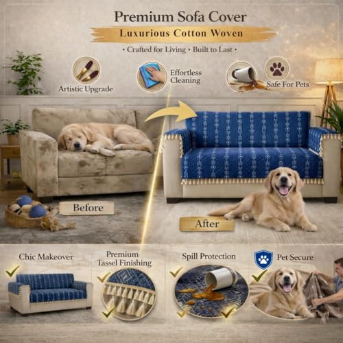 Image of STITCHNEST 'Artisoul Series' Chenille Sofa Cover