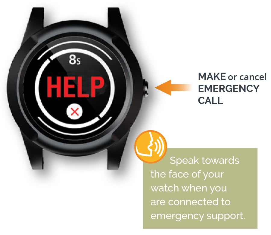 Safety+ 4G Medical Alert System for Seniors - Watch Style
