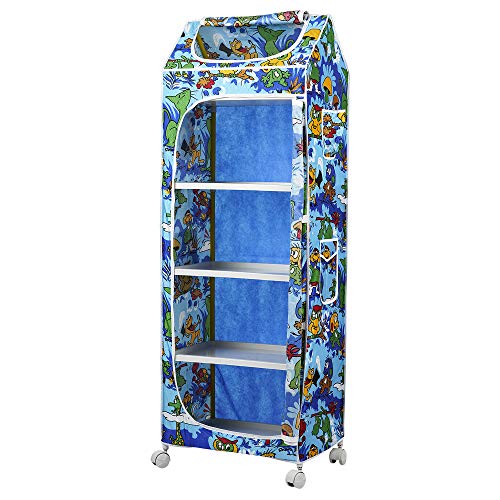 Image of Little One's | 5 Plastic Shelves Baby Foldable Baby (Made in India), Unbreakable Material, (Plastic Structure)| Jungle Blue | HP5 /AB