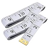 Medida de doble cara: con pulgadas y cm: el lado amarillo de la cinta métrica está en pulgadas (1 - 60 pulgadas); el lado blanco está en cm (para medidas precisas entre 1 y 150 cm).