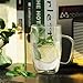 Joeyan Large Clear Double Walled Glass Coffee Mugs 16 oz, Double Layer Tea Latte Cappuccino Glasses Cups with Handle, Double Lined Insulated High Borosilicate Glassware for Hot Drinks, Set of 2