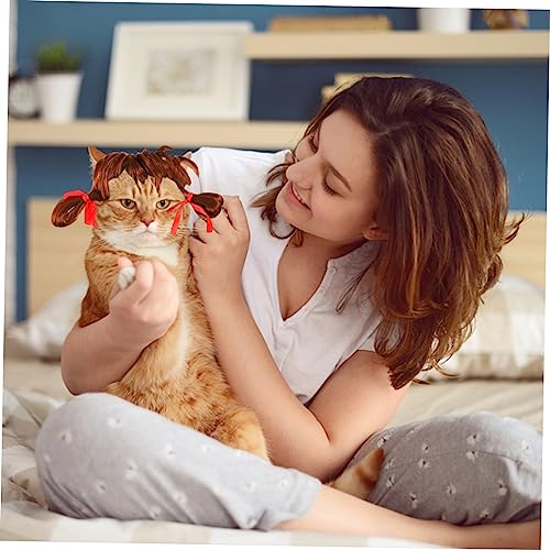 HONMEET Haustierperücke Aus Angenehmem Material Schöner Kopfschmuck Für Hunde Und Katzen Leicht Anzulegen