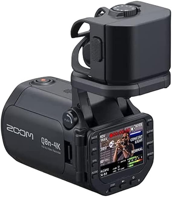 Zoom Q8n-4K Handy Video Recorder Bundle with 128GB Memory Card and Ruggard Onyx 25 Camcorder Bag