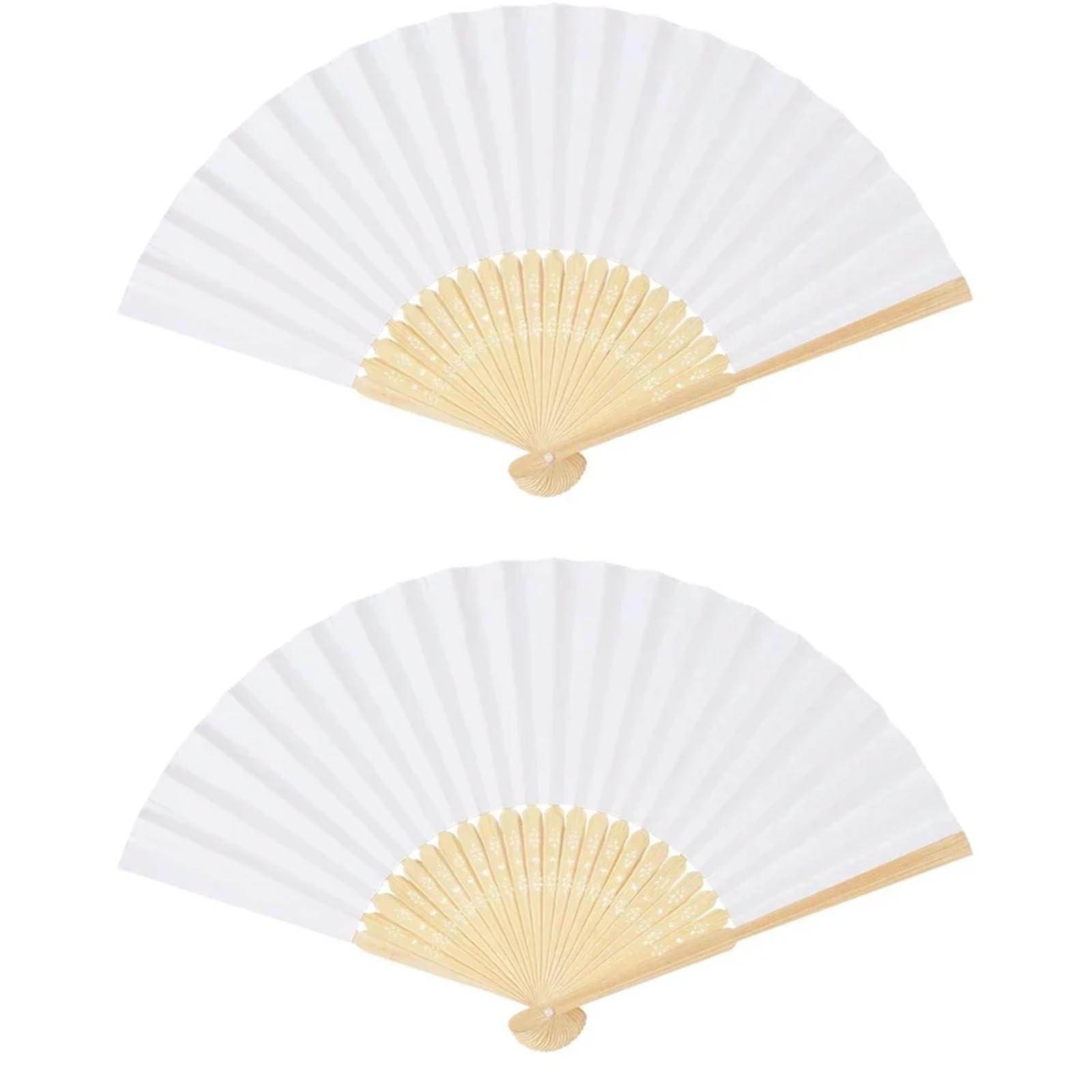 Papierfächer aus Bambus im östlichen Stil, faltbar, für Sommer/Hochzeit, 30 Stück