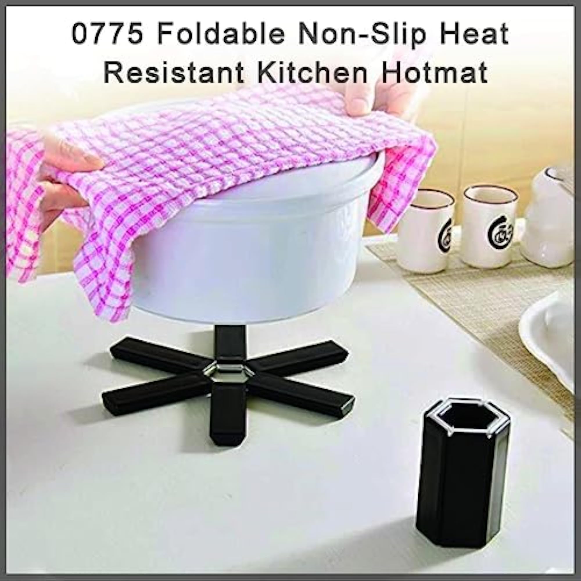 Foldable Non-Slip Heat Resistant Kitchen Hotmat, Space-Saving Protector