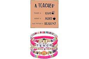 Personalized Student Teacher Appreciation Thank You End of Year Gift (Pack of 12 Kids Bracelets)