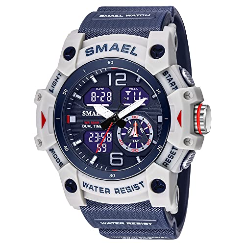 Orologio sportivo da uomo con quadrante grande, militare, S-Shock, impermeabile, retroilluminazione, sveglia, cronometro Caratteristiche: robusto orologio da polso per allenamento, escursionismo e Orologio sportivo da uomo con quadrante grande, militare, S-Shock, impermeabile, retroilluminazione, sveglia, cronometro Caratteristiche: robusto orologio da polso per allenamento, escursionismo e