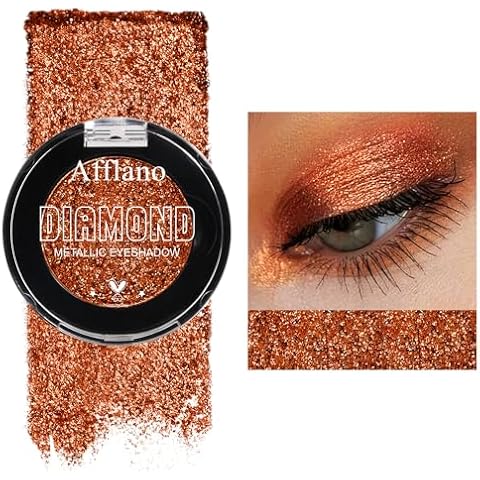 Afflano Metallic Orange Red Eyeshadow Palette Cover