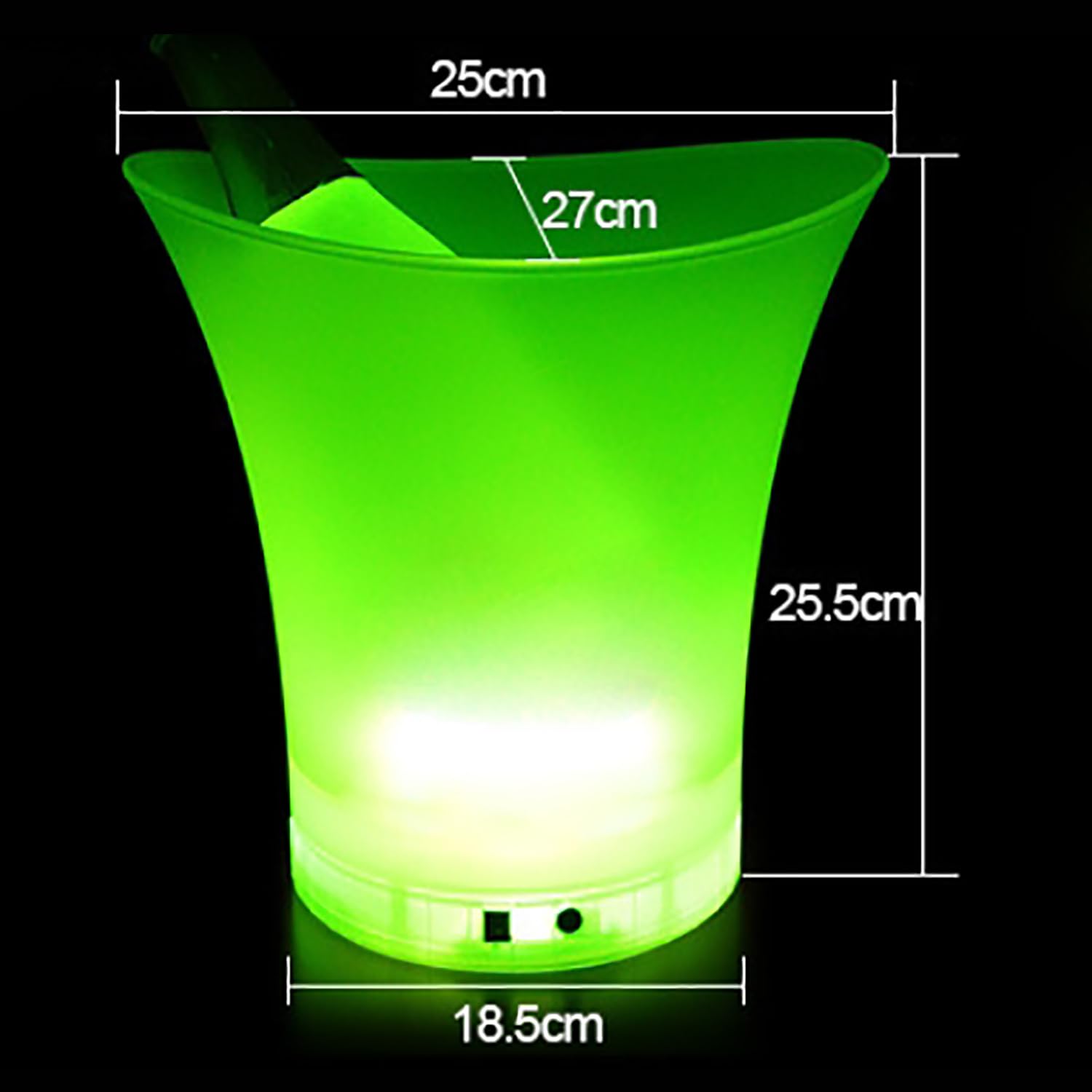 Cubitera LED, cubitera Luminosa con Cambio de Colores, Gran Capacidad de 5 litros y Puede Contener Varias Botellas de Vino, Ideal para Fiestas.