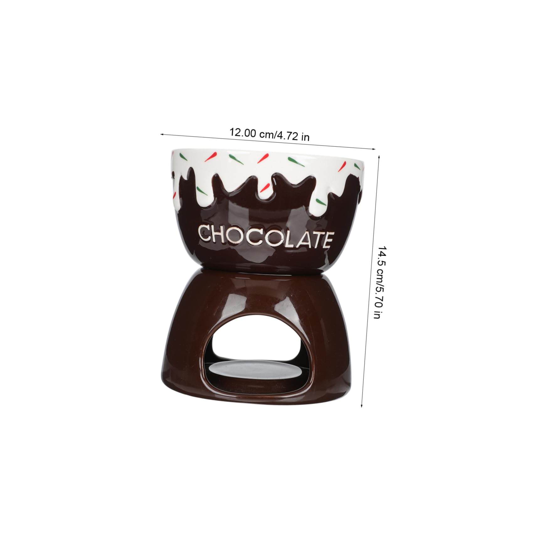 PRETYZOOM Fondue Pot Cheese Warmer Butter Fondue Maker Ceramic Material Elegant Design for Kitchen Outdoor Events