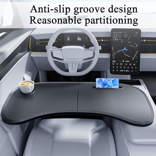 Mesa de volante para coche y bandeja de comida portátil para camiones 4