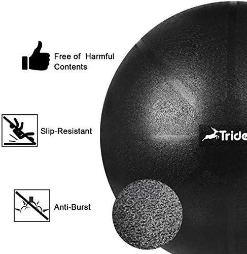 Trideer Exercise Ball (45-85cm) Extra Thick Yoga Ball Chair, Anti-Burst Heavy Duty Stability Ball Supports 2200lbs, Birthing Ball with Quick Pump (Office & Home & Gym)