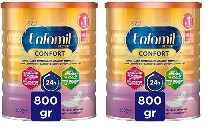 Enfamil Confort Fórmula para Bebés en Polvo con Trastornos Digestivos, 800g, con lactosa (Paquete de 2)